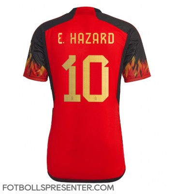 Belgien Eden Hazard #10 Hemma Matchtröja VM 2022 Kortärmad